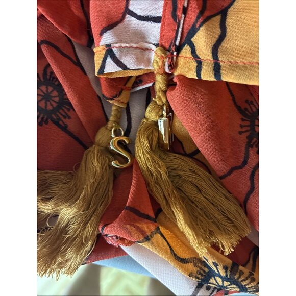 Steve Madden Womens One Size Floral Kimono Swim Cover Up Sheer Lightweight Wrap - Picture 7 of 7